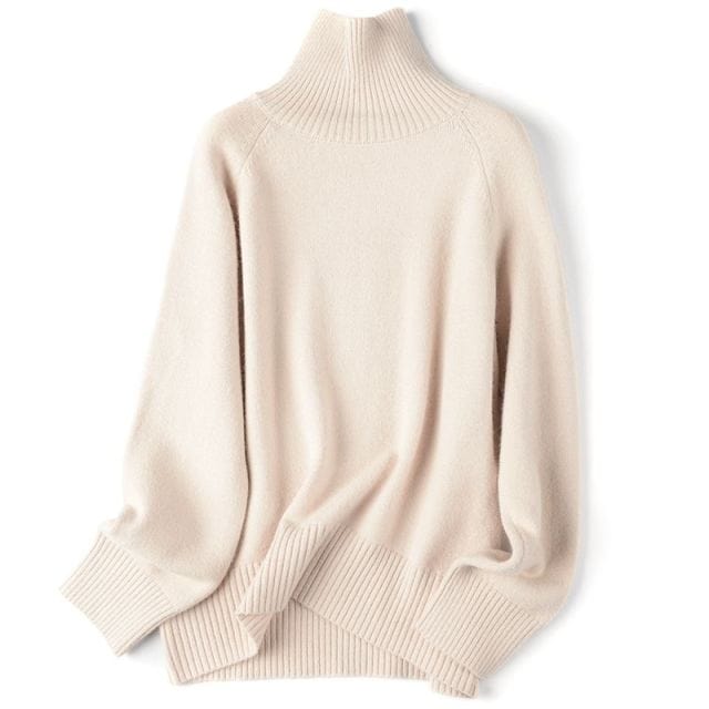 Autumn Winter Ladies Oversized Cashmere Jumper - east2cart.uk