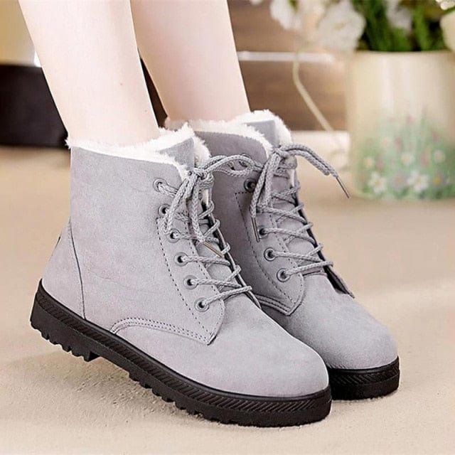 Winter Warm Faux Suede Ankle Boots