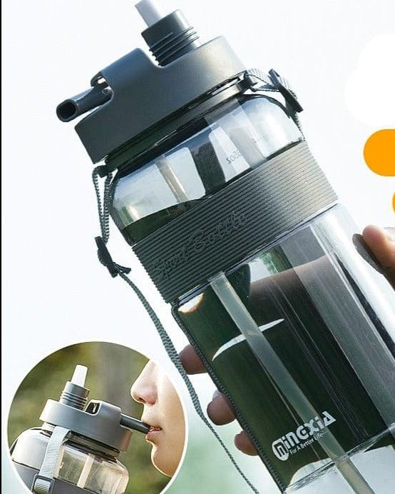 Sport Water Bottle with Straw BPA Free 1L - east2cart.uk