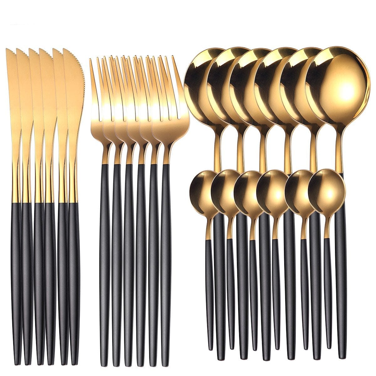 24pcs Upscale Gold Dinnerware Set - east2cart.uk