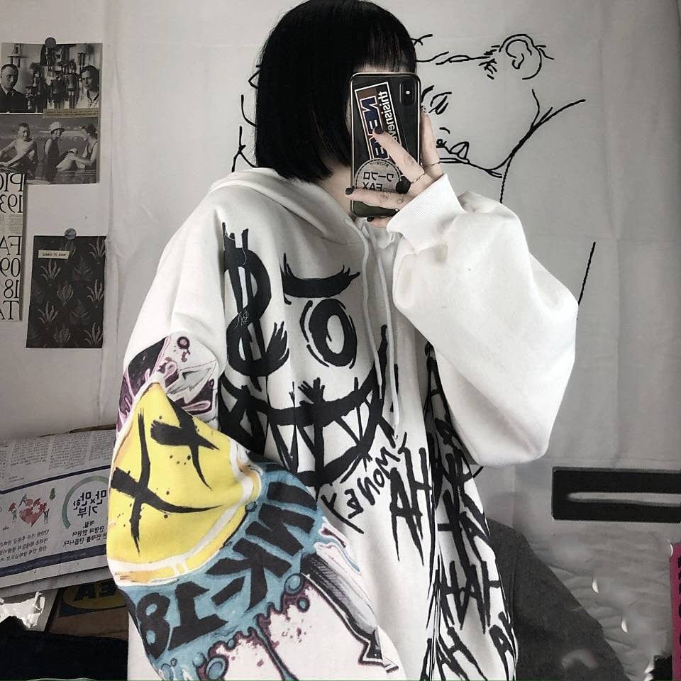 Gothic Oversize Winter Hoodie