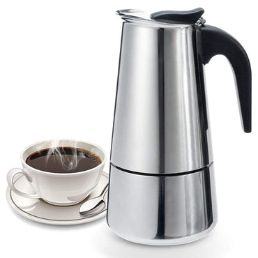 Stainless Steel Geyser Coffee Maker - east2cart.uk