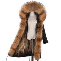 Long Parka Real Fur Winter Coat