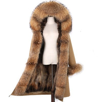 Long Parka Real Fur Winter Coat