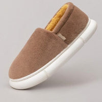 UTUNE Winter Plush Slippers Men Indoor Heel Wrap Men Shoes Soft EVA Anti-slip Thick Sole Platform Shoes Warm Women Slipper Men - east2cart.uk