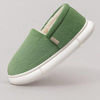 UTUNE Winter Plush Slippers Men Indoor Heel Wrap Men Shoes Soft EVA Anti-slip Thick Sole Platform Shoes Warm Women Slipper Men - east2cart.uk