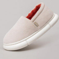 UTUNE Winter Plush Slippers Men Indoor Heel Wrap Men Shoes Soft EVA Anti-slip Thick Sole Platform Shoes Warm Women Slipper Men - east2cart.uk