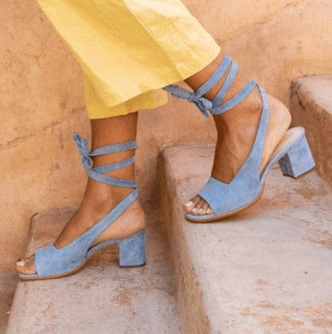 Ladies Gladiator Style Square Heels