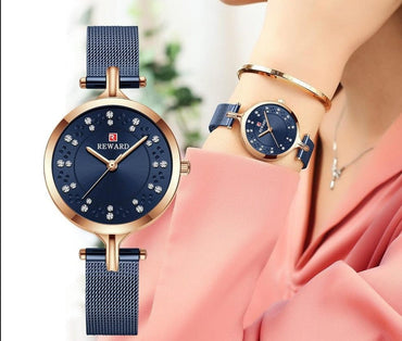 Girls Luxury Waterproof Stainless Steel Quartz Watch - east2cart.uk