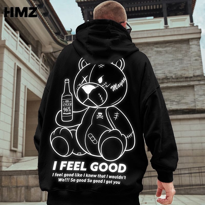 Cartoon Print Oversized Hoodie