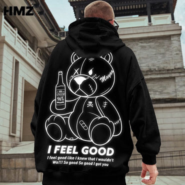 Cartoon Print Oversized Hoodie