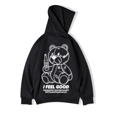 Cartoon Print Oversized Hoodie