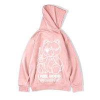 Cartoon Print Oversized Hoodie