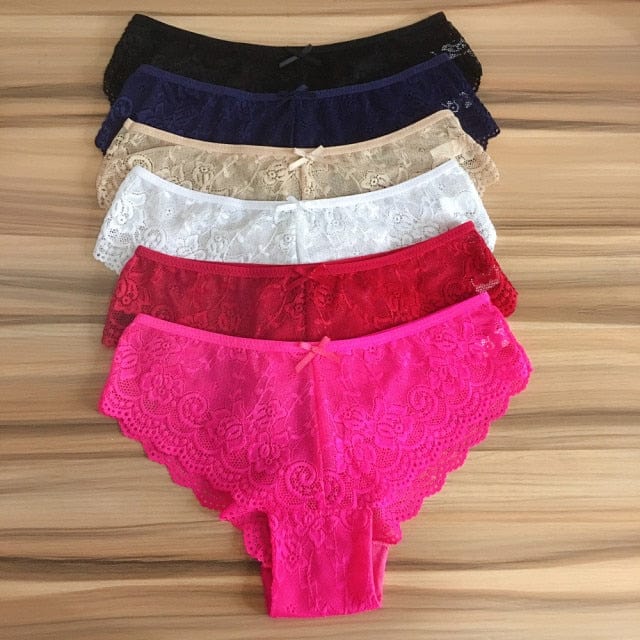 6 Pcs/lot Ladies Lace Panties