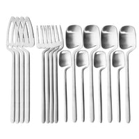 16pcs Black Dinnerware Cutlery Set - east2cart.uk