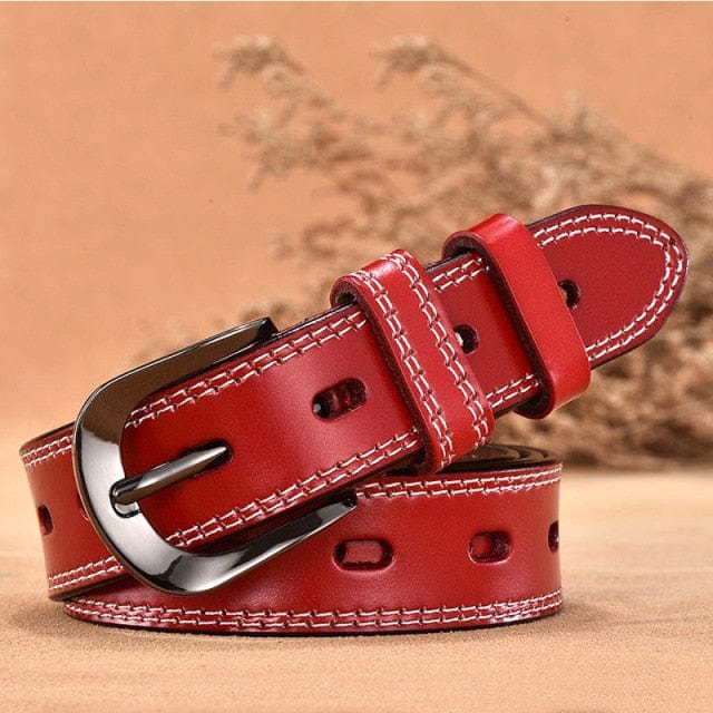 Women Genuine Leather Belt For Female Strap Casual All-match Ladies Adjustable Belts Designer High Quality Brand - east2cart.uk