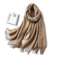 Winter Cashmere Scarf Women Thick Warm Shawls Wraps Lady Solid Scarves Fashion Tassels Pashmina Blanket quality foulard 2021 New - east2cart.uk