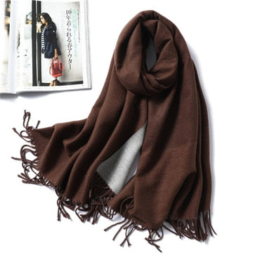 Winter Cashmere Scarf Women Thick Warm Shawls Wraps Lady Solid Scarves Fashion Tassels Pashmina Blanket quality foulard 2021 New - east2cart.uk