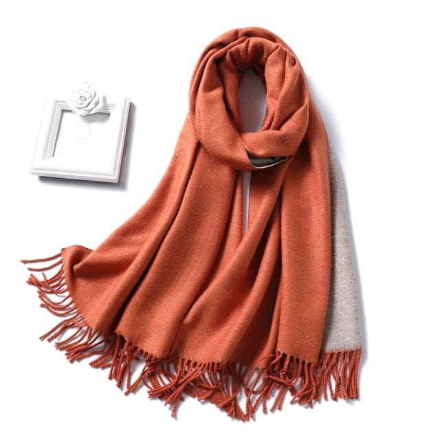 Winter Cashmere Scarf Women Thick Warm Shawls Wraps Lady Solid Scarves Fashion Tassels Pashmina Blanket quality foulard 2021 New - east2cart.uk