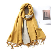Winter Cashmere Scarf Women Thick Warm Shawls Wraps Lady Solid Scarves Fashion Tassels Pashmina Blanket quality foulard 2021 New - east2cart.uk