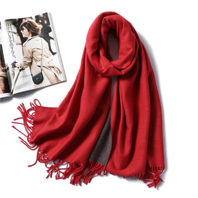 Winter Cashmere Scarf Women Thick Warm Shawls Wraps Lady Solid Scarves Fashion Tassels Pashmina Blanket quality foulard 2021 New - east2cart.uk