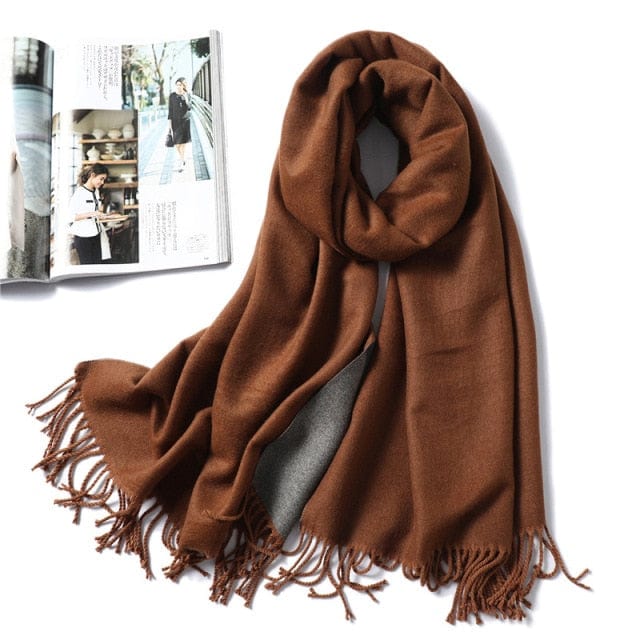 Winter Cashmere Scarf Women Thick Warm Shawls Wraps Lady Solid Scarves Fashion Tassels Pashmina Blanket quality foulard 2021 New - east2cart.uk