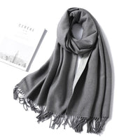 Winter Cashmere Scarf Women Thick Warm Shawls Wraps Lady Solid Scarves Fashion Tassels Pashmina Blanket quality foulard 2021 New - east2cart.uk