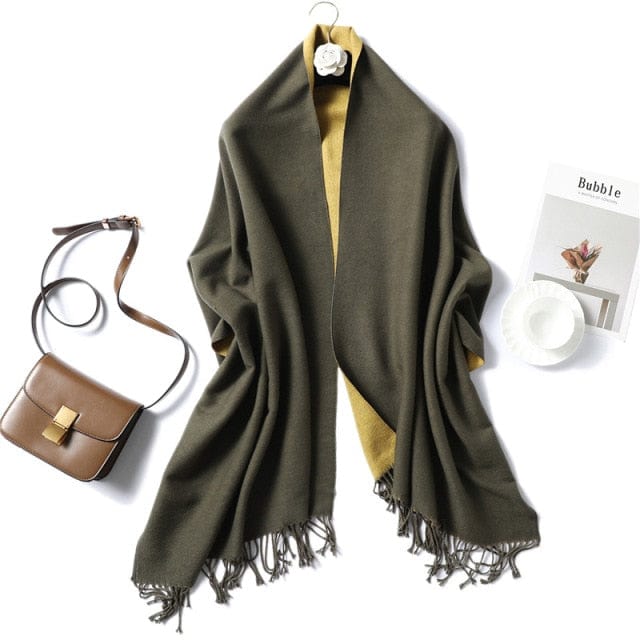 Winter Cashmere Scarf Women Thick Warm Shawls Wraps Lady Solid Scarves Fashion Tassels Pashmina Blanket quality foulard 2021 New - east2cart.uk