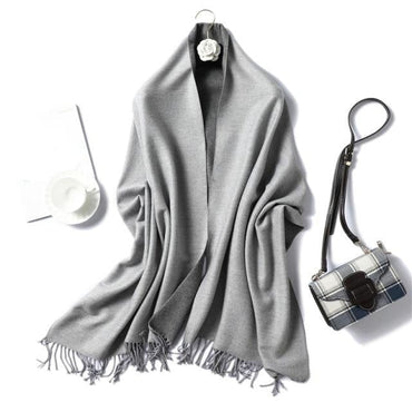 Winter Cashmere Scarf Women Thick Warm Shawls Wraps Lady Solid Scarves Fashion Tassels Pashmina Blanket quality foulard 2021 New - east2cart.uk