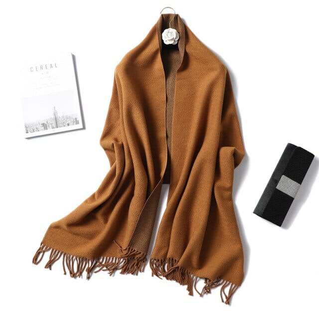 Winter Cashmere Scarf Women Thick Warm Shawls Wraps Lady Solid Scarves Fashion Tassels Pashmina Blanket quality foulard 2021 New - east2cart.uk