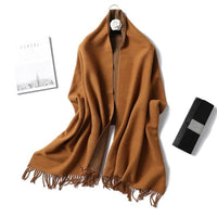 Winter Cashmere Scarf Women Thick Warm Shawls Wraps Lady Solid Scarves Fashion Tassels Pashmina Blanket quality foulard 2021 New - east2cart.uk