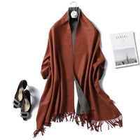 Winter Cashmere Scarf Women Thick Warm Shawls Wraps Lady Solid Scarves Fashion Tassels Pashmina Blanket quality foulard 2021 New - east2cart.uk