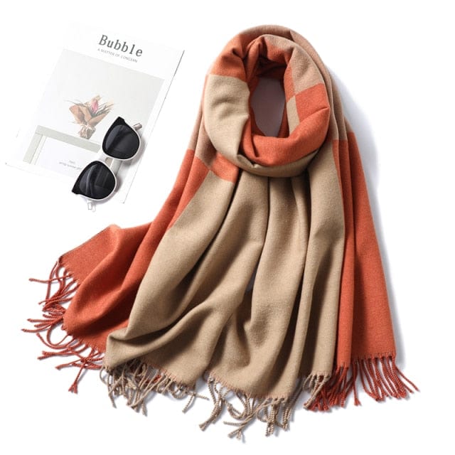 Winter Cashmere Scarf Women Thick Warm Shawls Wraps Lady Solid Scarves Fashion Tassels Pashmina Blanket quality foulard 2021 New - east2cart.uk