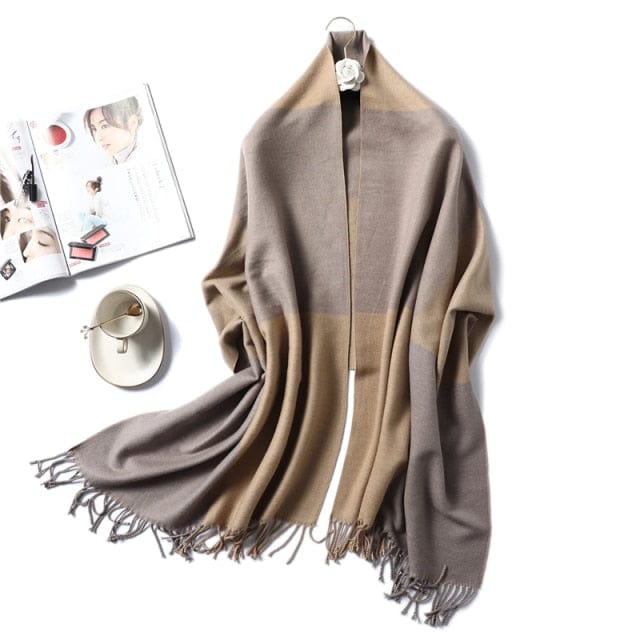 Winter Cashmere Scarf Women Thick Warm Shawls Wraps Lady Solid Scarves Fashion Tassels Pashmina Blanket quality foulard 2021 New - east2cart.uk