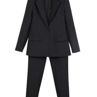 Work Pant Suits OL 2 Piece Set For Women Business Interview Suit Set Uniform Smil Blazer And Pencil Pant Office Lady Suit - east2cart.uk