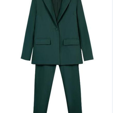 Work Pant Suits OL 2 Piece Set For Women Business Interview Suit Set Uniform Smil Blazer And Pencil Pant Office Lady Suit - east2cart.uk