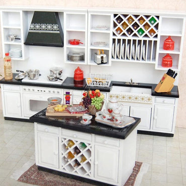 Children's Miniature Wood Basin Kitchen Furniture Set