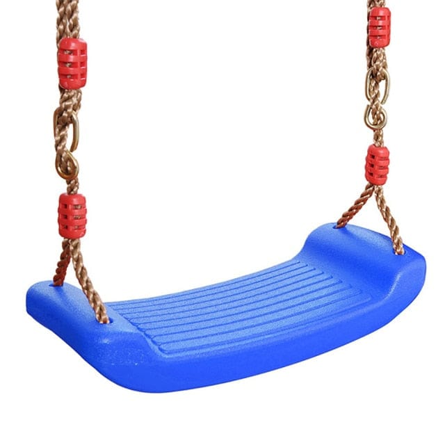 PE Garden Swing Kid Hanging Seat Toy With Height Adjustable Ropes Indoor Outdoor Garden Rainbow Curved Chair Swing Chair Gifts - east2cart.uk