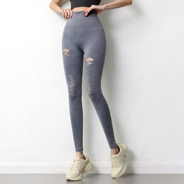 Denim Stretch Seamless Knitted Exercise Legging