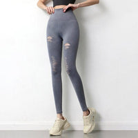 Denim Stretch Seamless Knitted Exercise Legging