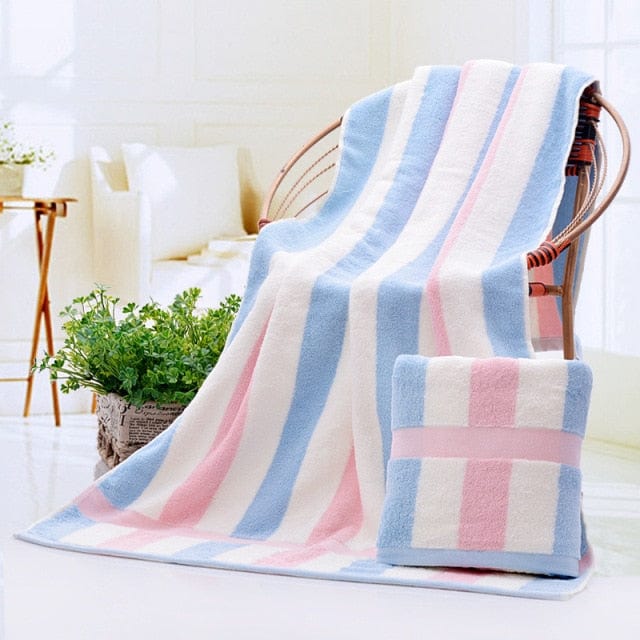 70x140cm Oversized Quick Drying Cotton Bath Towels - east2cart.uk