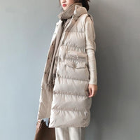 Ladies Sleeveless Slim Fit Warm Puffer Coat