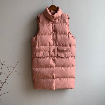 Ladies Sleeveless Slim Fit Warm Puffer Coat