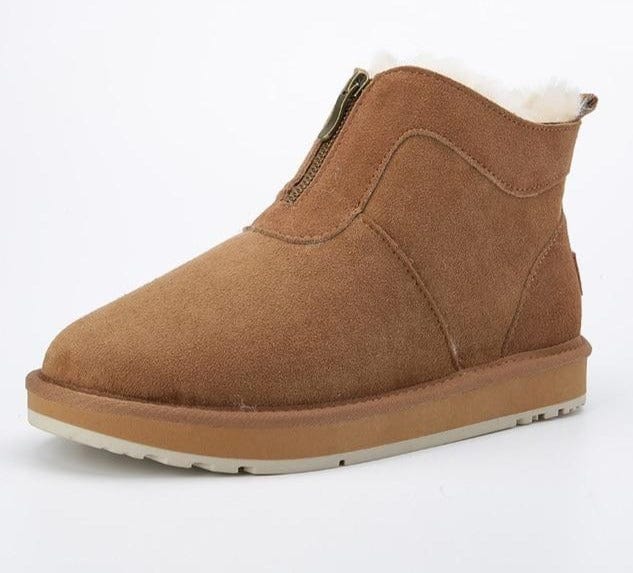 Wool Fur Lined Winter Warm Ankle Boot