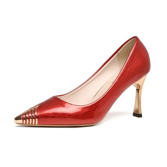 Luxury Red Pointed Toe Thin Heels