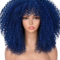 16''Short Hair Afro Kinky Curly Wig With Bangs - east2cart.uk