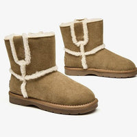 Wool Fur Ankle Suede Shoes