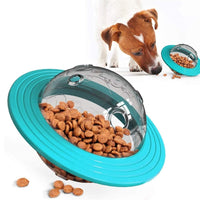 Dog Toys Interactive Plastic UFO Feed Bowl - east2cart.uk