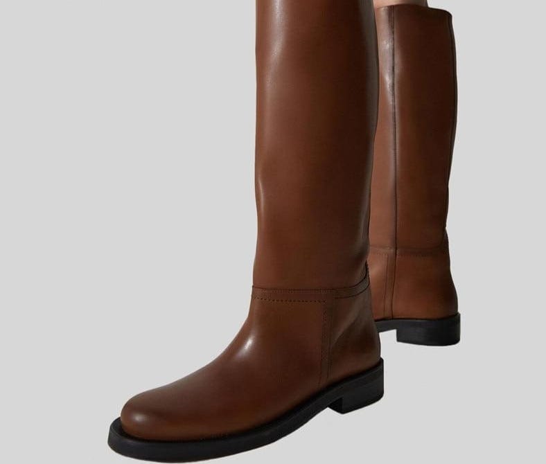 Knee High Warm Leather Boots - east2cart.uk