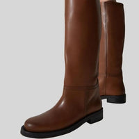 Knee High Warm Leather Boots - east2cart.uk